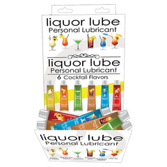 Liquor Lube 10ml Resealable Tubes-Assorted Flavors Display of 72