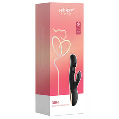 Honey Play Box Gem Rabbit Vibrator-Black