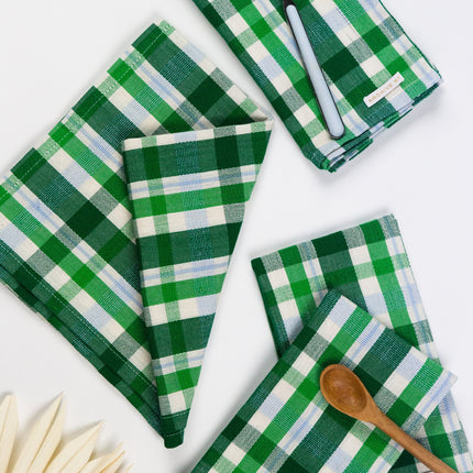 Josefina Plaid Handwoven Dinner Napkins – Set of 4