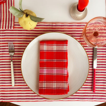 Camila Plaid Dinner Napkin Set