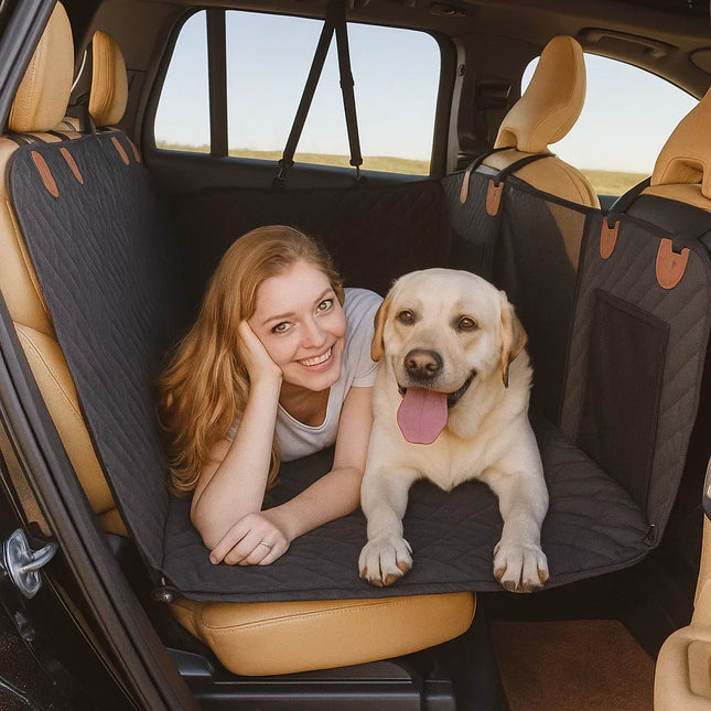 Dog Car Seat Extender | Waterproof Non-Slip Backseat Bed for Dogs — Universal Fit 52×25"