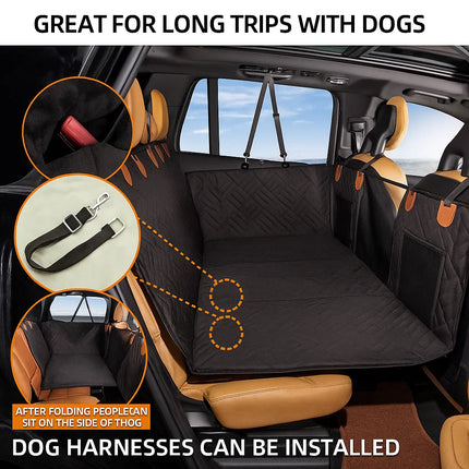 Dog Car Seat Extender | Waterproof Non-Slip Backseat Bed for Dogs — Universal Fit 52×25"