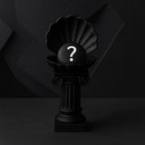Black Gothic Clam Shell Crystal Pebble Holder – Dark Stone Like 3D Pedestal by KREATEUR Studio (Beta)