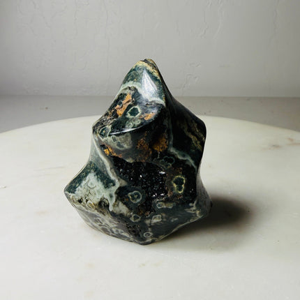 Mystery Jasper Flame Carving – Handpicked Polished Statement Piece (No Sub-Variety Selection)