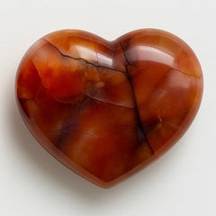 Carnelian Agate Heart Carving (Akik) – Handpicked Crystal Décor