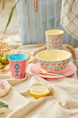 Medium Cup - Red - Anchor Print
