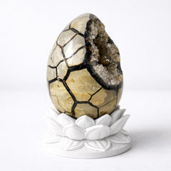 White Lotus Crystal Egg Stand – Choose Your Egg