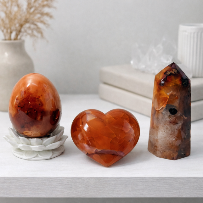 Ultimate Compact Carnelian Agate Love Gift Combo – Valentine’s Edition