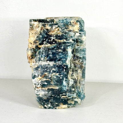 Aquamarine Specimen, 13.9 lbs XL Hexagonal Crystal with Frosty Blue Texture & Natural Inclusions