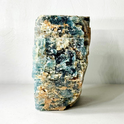 Aquamarine Specimen, 13.9 lbs XL Hexagonal Crystal with Frosty Blue Texture & Natural Inclusions