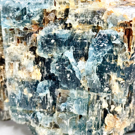 Aquamarine Specimen, 13.9 lbs XL Hexagonal Crystal with Frosty Blue Texture & Natural Inclusions