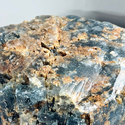 Aquamarine Specimen, 13.9 lbs XL Hexagonal Crystal with Frosty Blue Texture & Natural Inclusions