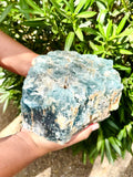 Aquamarine Specimen, 13.9 lbs XL Hexagonal Crystal with Frosty Blue Texture & Natural Inclusions