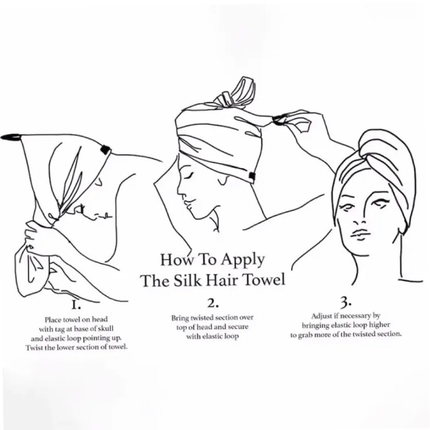 Magic Hair Towel Turban - 100% RAW Silk