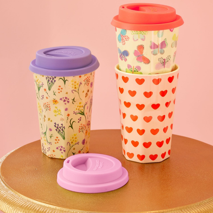 Silicone Lid for Melamine Medium and Tall Cups | Coral