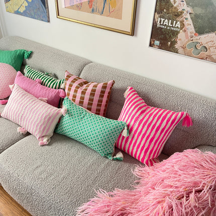 Antigua Pillow - Neon Pink and Yellow