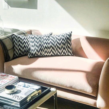 Toto Black + White Ikat Pillow
