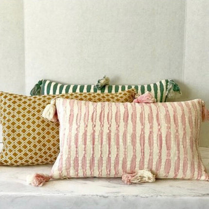 Antigua Pillow- Naturally Dyed Faded Pink