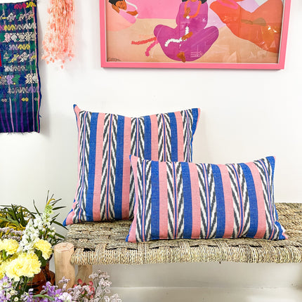 Maya Jaspe Blue & Coral Pillow