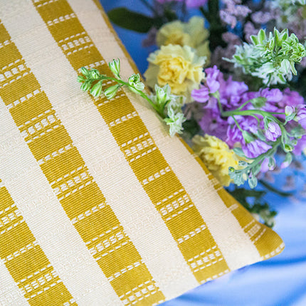 Santiago Grid Pillow - Butter