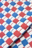 Quilted Sujani Throw Blanket - Red & Blue