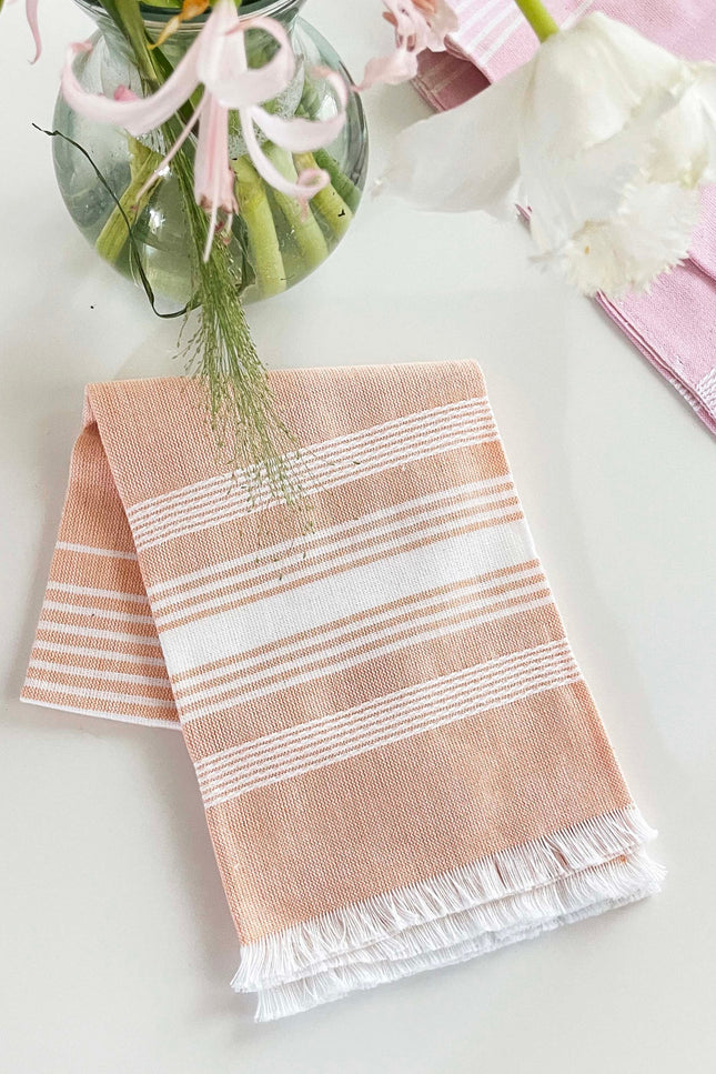 Peach Chambray Kitchen Towel