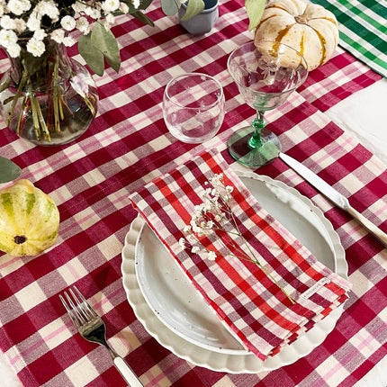 Noel Plaid Dinner Napkin Set
