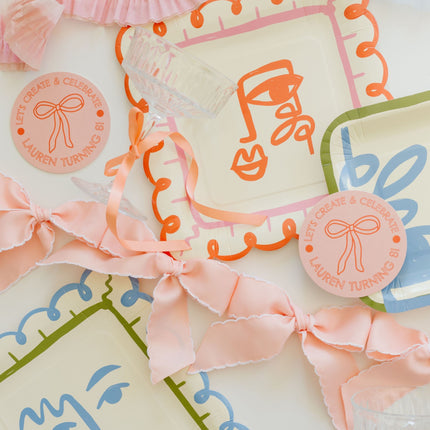 Art Party Tableware Set for 12 — 48 Pieces