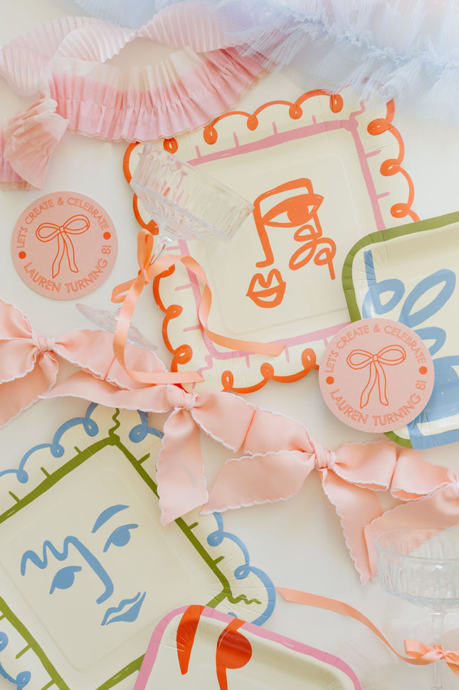 Art Party Tableware Set for 12 — 48 Pieces