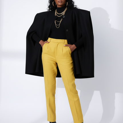 Irregular Woolen Hooded Cape, The Library | Women - BYMANYC ® New York