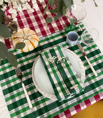 Josefina Plaid Handwoven Dinner Napkins – Set of 4