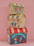 Raffia Kids Bag with Circus Theme - GET IT NOW, SHIPS IN OCTOBER