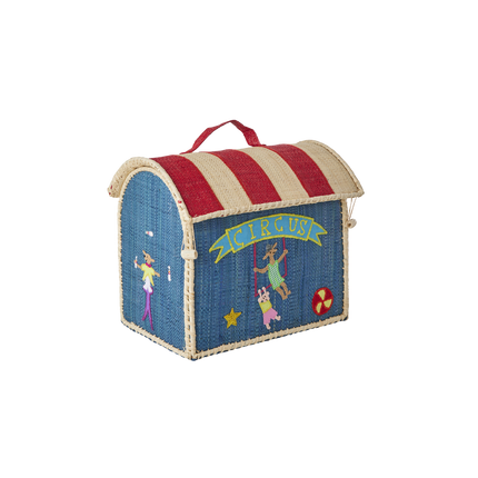 Raffia Kids Bag with Circus Theme - GET IT NOW, SHIPS IN OCTOBER