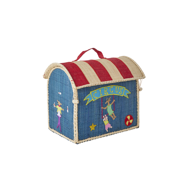 Raffia Kids Bag with Circus Theme - GET IT NOW, SHIPS IN OCTOBER