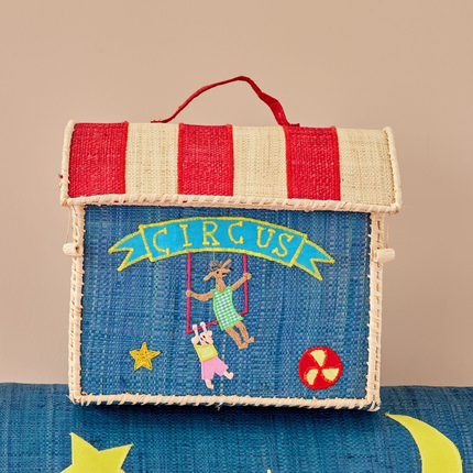 Raffia Kids Bag with Circus Theme - GET IT NOW, SHIPS IN OCTOBER