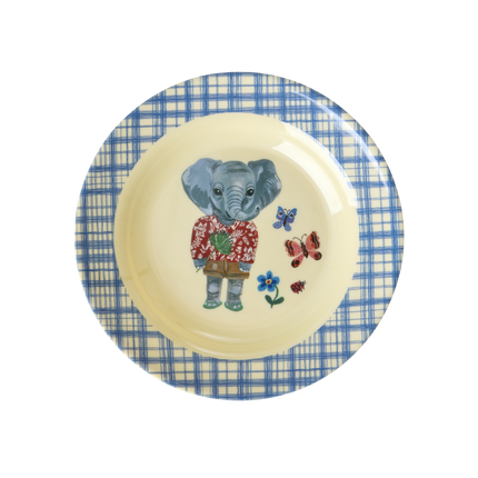 Melamine Kids Bowl | Nathalie Lété Blue Print - 8.4oz