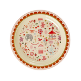 Melamine Kids Plate - Fun Fair Pink Print -