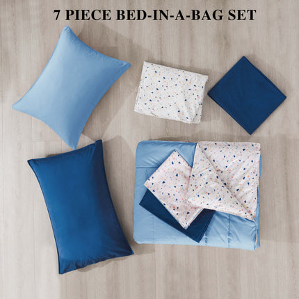 Kasentex Reversible Ultra Soft Comforter Set – 5 & 7 Piece Cozy Bedding