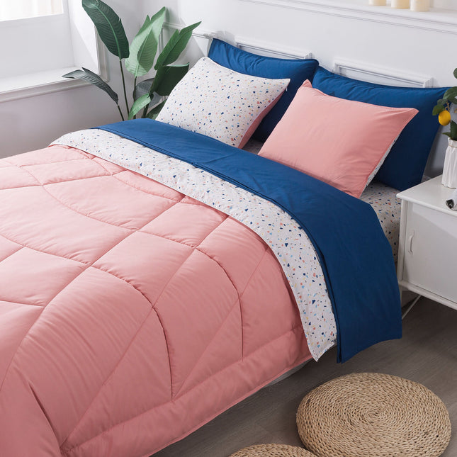 Kasentex Reversible Ultra Soft Comforter Set – 5 & 7 Piece Cozy Bedding