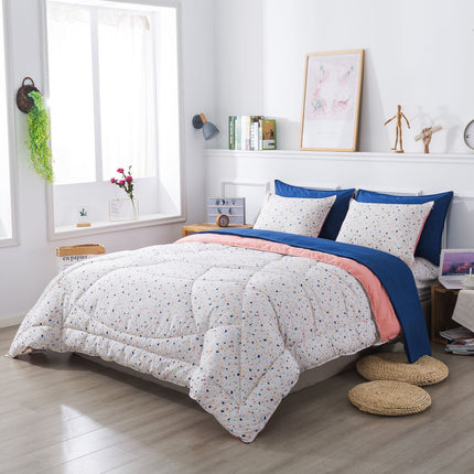 Kasentex Reversible Ultra Soft Comforter Set – 5 & 7 Piece Cozy Bedding