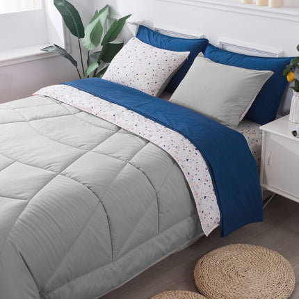 Kasentex Reversible Ultra Soft Comforter Set – 5 & 7 Piece Cozy Bedding