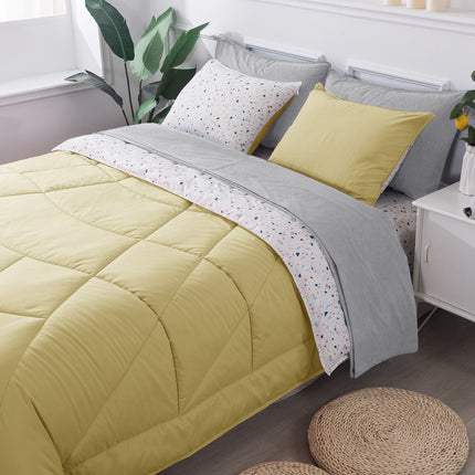 Kasentex Reversible Ultra Soft Comforter Set – 5 & 7 Piece Cozy Bedding