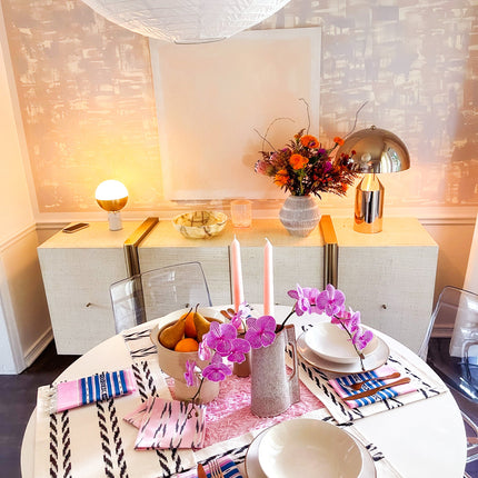 Toto Palm in Cream and Grey Ikat Placemat