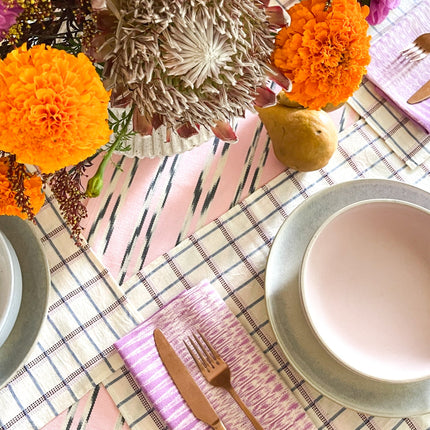 San Lucas Plaid White & Lilac Placemat
