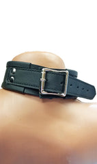 Leather Choker With O Ring And D Ring, *available Boxed