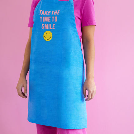Cotton Apron - Blue - Smiley®