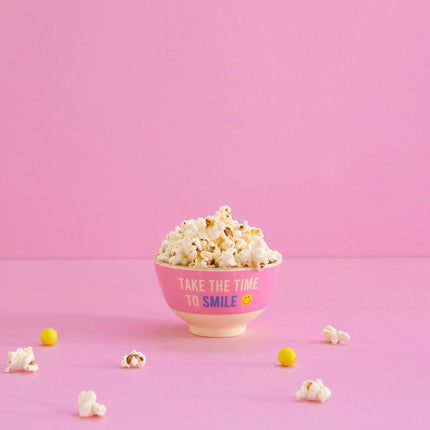 Small Melamine Bowl - Pink - Smiley®