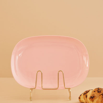 Large Melamine Rectangular Plate - Soft Pink
