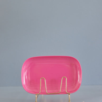Medium Melamine Rectangular Plate | Light Fuchsia