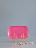 Medium Melamine Rectangular Plate | Light Fuchsia